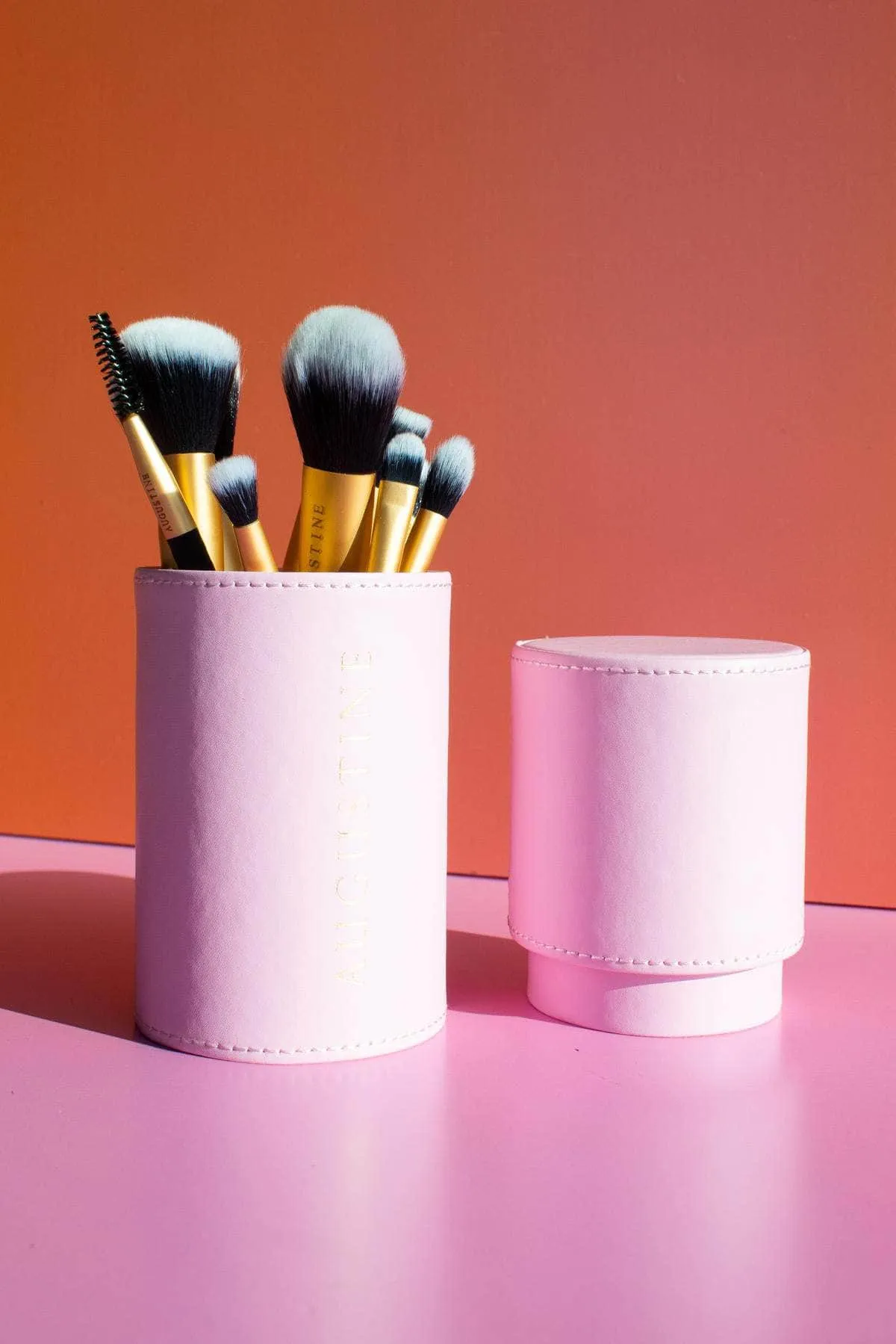 Augustine 9 Piece  Makeup Brush Set - Pink