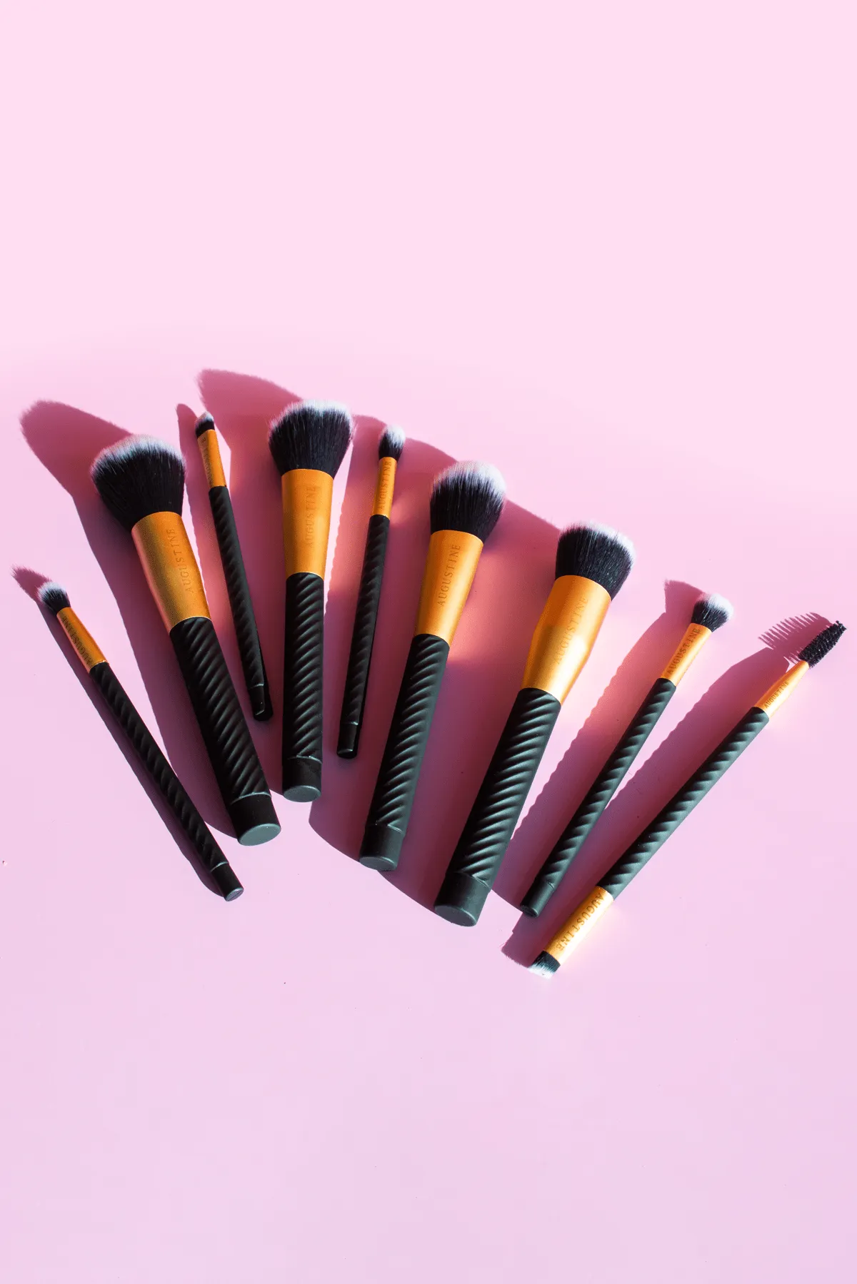 Augustine 9 Piece  Makeup Brush Set - Pink