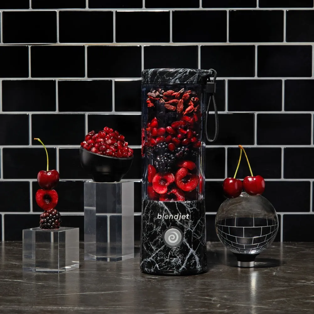 BLENDJET V2 Portable Blender - World's Most Powerful Compact 16Oz BPA Free Blender - Print - Black Marble