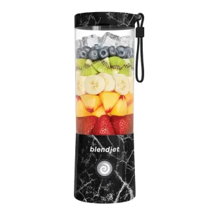 BLENDJET V2 Portable Blender - World's Most Powerful Compact 16Oz BPA Free Blender - Print - Black Marble