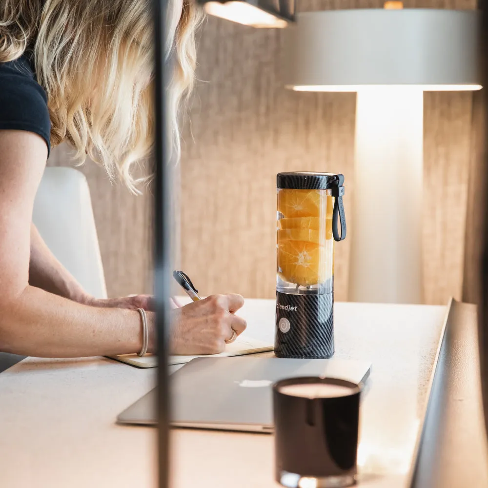 BLENDJET V2 Portable Blender - World's Most Powerful Compact 16Oz BPA Free Blender - Print - Carbon Fiber