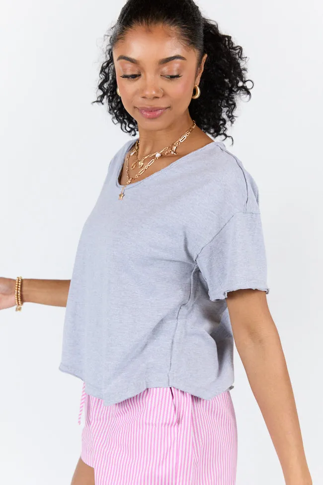 Firm Foundation Grey Scoop Neck Tee