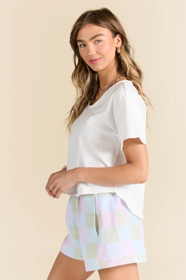 Firm Foundation Ivory Scoop Neck Tee