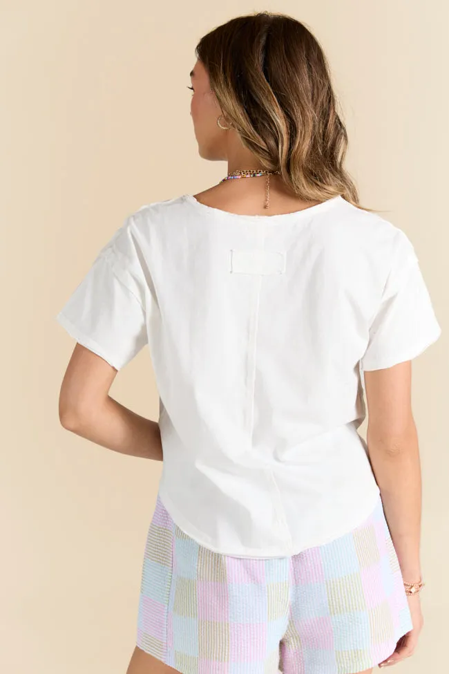 Firm Foundation Ivory Scoop Neck Tee