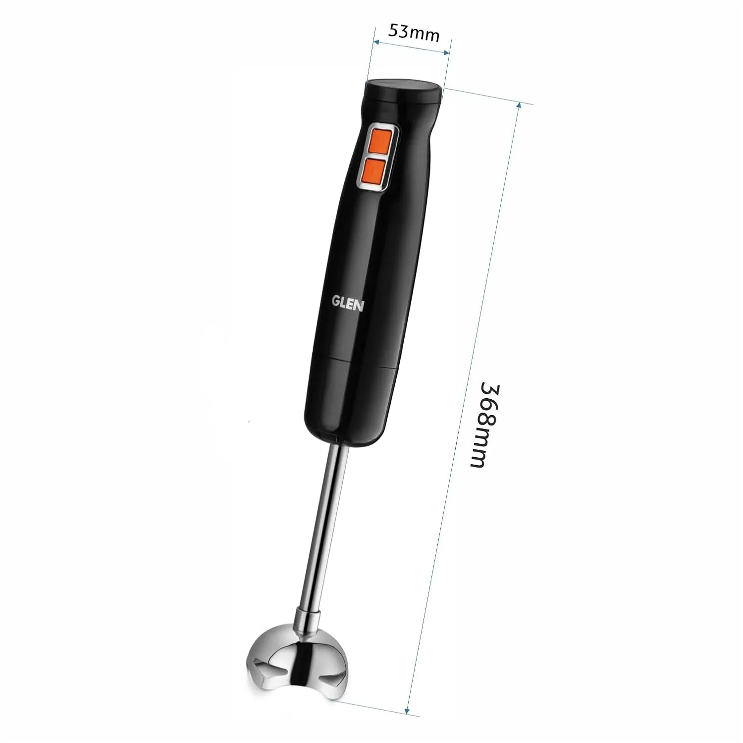 Glen SA4063HBBL Electric Turbo Hand Blender Black 350W with Stainless Steel Arm - Black