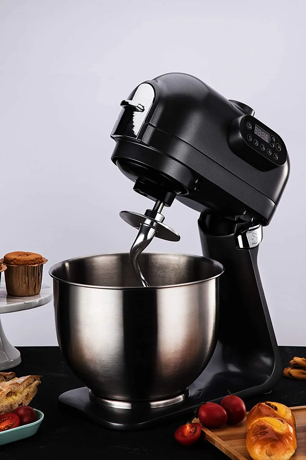 Hafele Klara Highline with 5.5L Mixing Bowl, 3 Mixing Attachments Grey