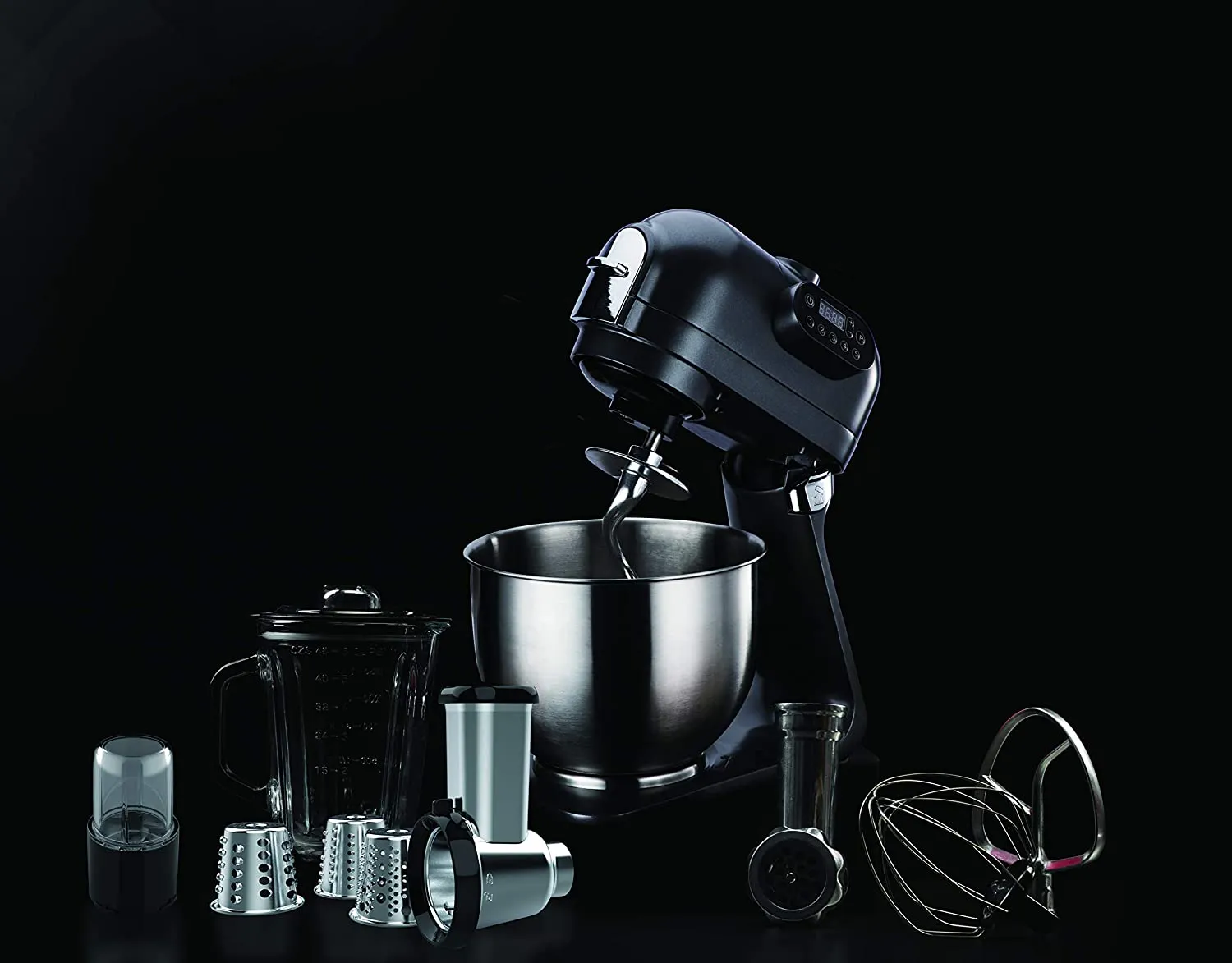 Hafele Klara Highline with 5.5L Mixing Bowl, 3 Mixing Attachments Grey