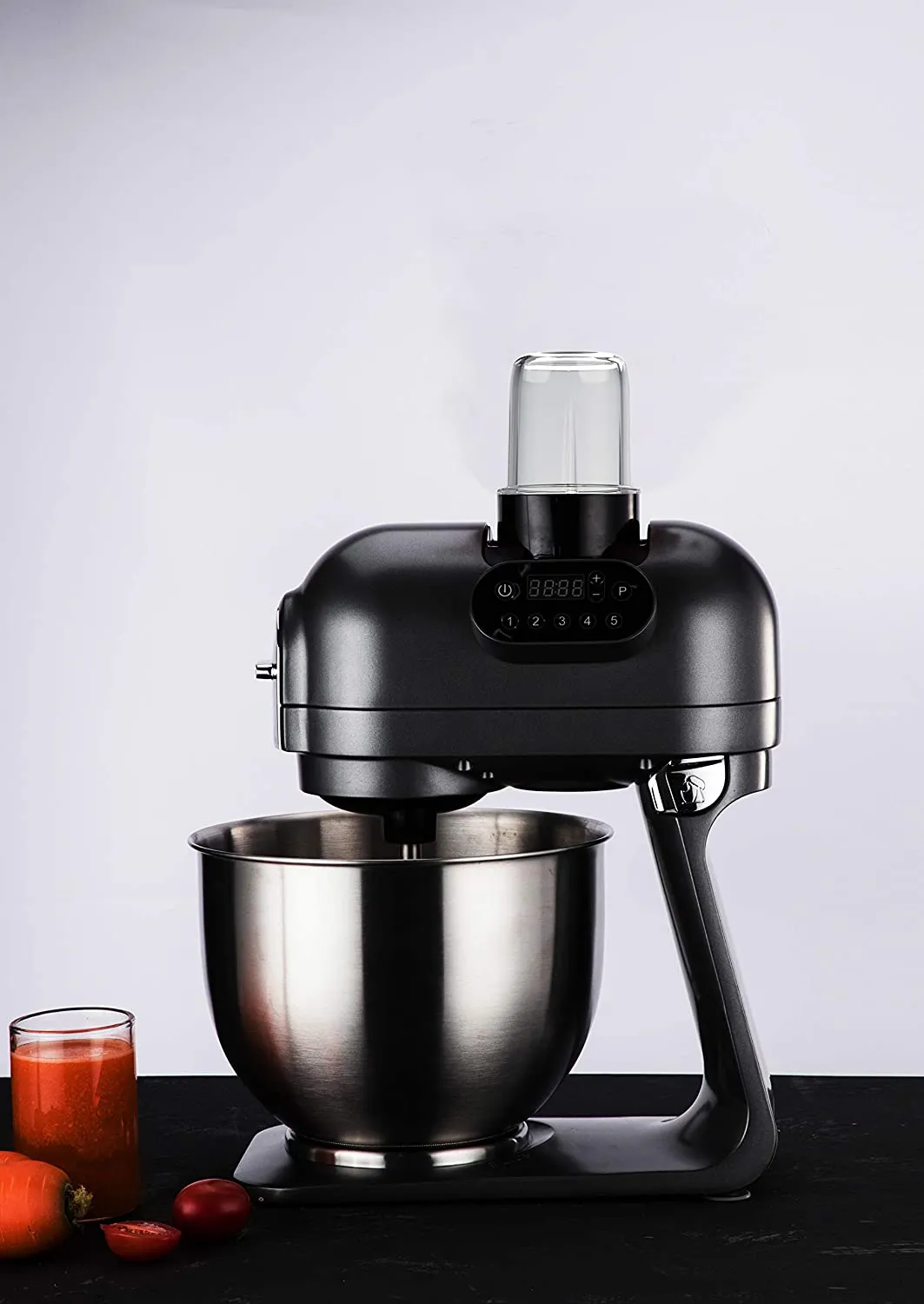 Hafele Klara Highline with 5.5L Mixing Bowl, 3 Mixing Attachments Grey