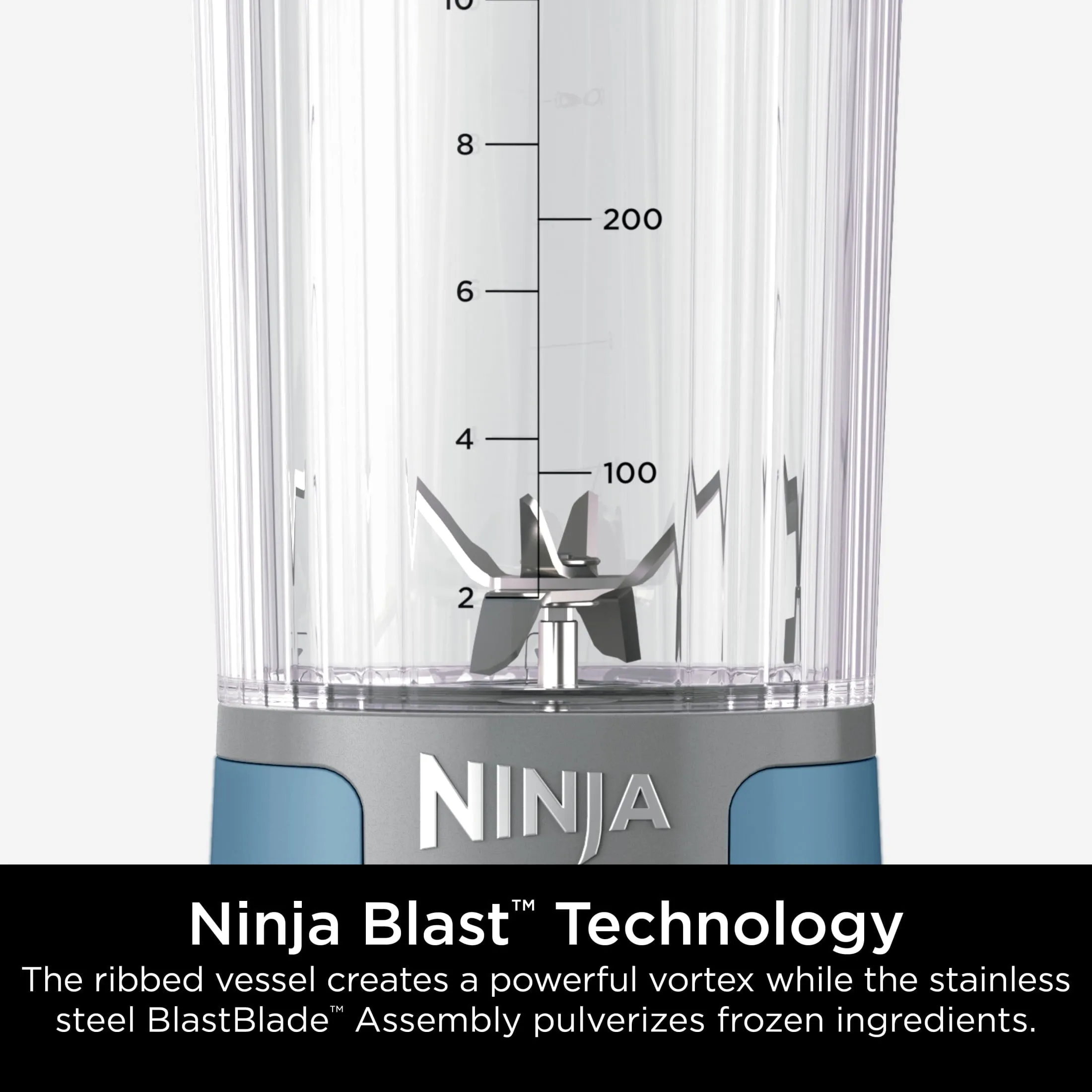 Ninja Blast 16 oz. Personal Portable Blender with Leak Proof Lid and Easy Sip Spout, Perfect for Smoothies, Denim Blue, BC100NV