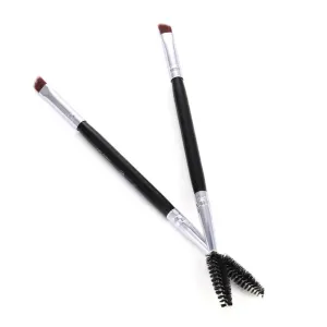 Professional Double-Ended Eyebrow Brush Eyebrow Comb Set Beauty Makeup Wand Eye Brow Angled Eyelash Brushes Blending Eye Tools