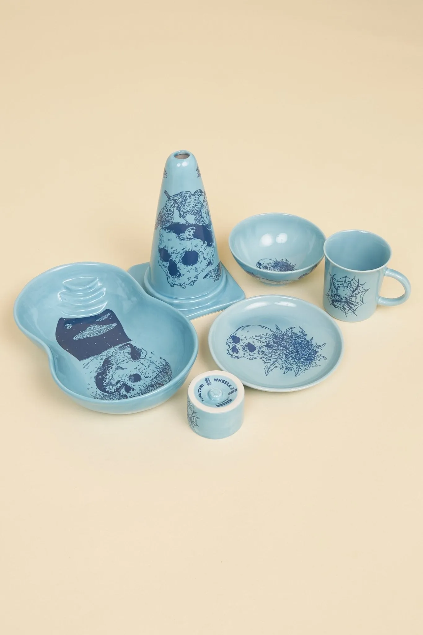 Radiall Kiku Dokuro Plate - Blue